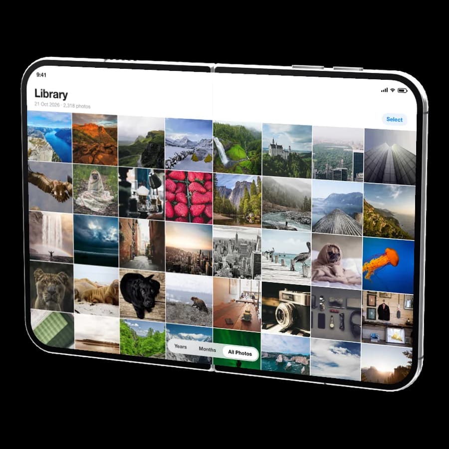 iPhone Duo open, rendered in 3D by ScreenCraft